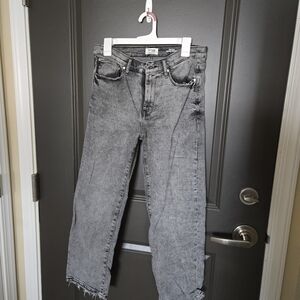 Kensie Black Wash 'The Ella' High Rise Straight Jeans 8/29